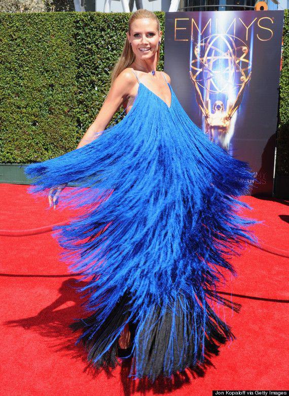 Actress arrives at the 2014 Creative Arts Emmy Awards at Nokia Theatre L.A. Live on August 16, 2014 in Los Angeles, California.