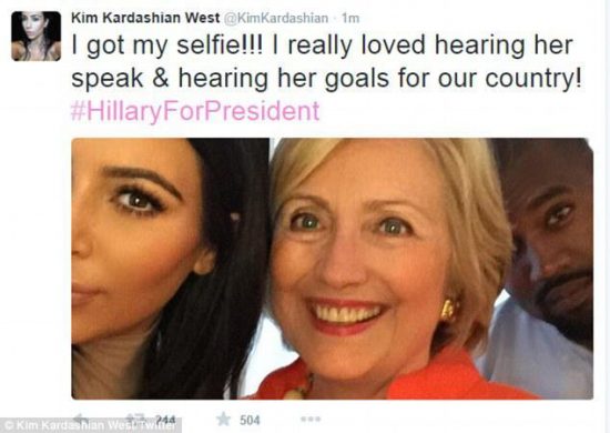 Hillary: Θέλω απεγνωσμένα ένα τηλέφωνο για selfie όπως της  Kardashian