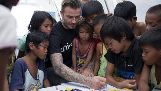 H Unicef  βράβευσε τον David Βeckham