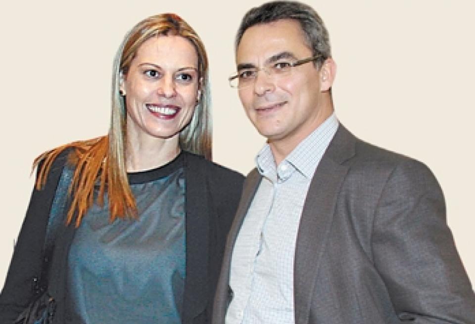 O Aναστάσης Δαυίδ με την συζυγό του Αλεξάνδρα Τηλιγάδα.