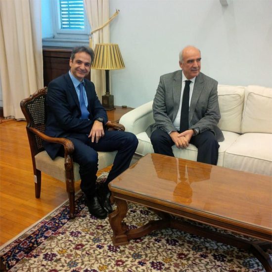Εξαιρετικό κλίμα στη συνάντηση Μεϊμαράκη – Κυριάκου
