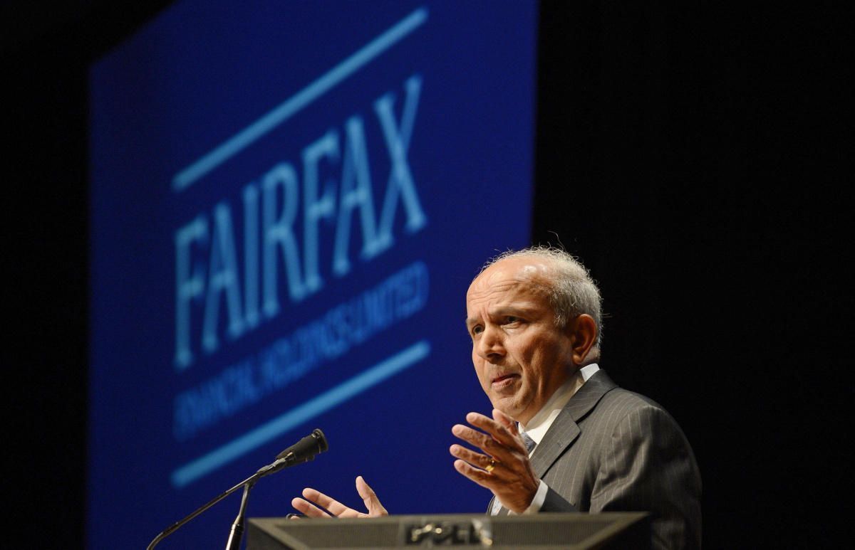 Prem Watsa. Chairman and Chief Executive Officer Fairfax