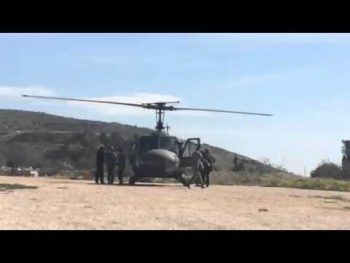 Ο Καμμένος έφτασε στο Σχιστό από το Πεντάγωνο με ελικόπτερο