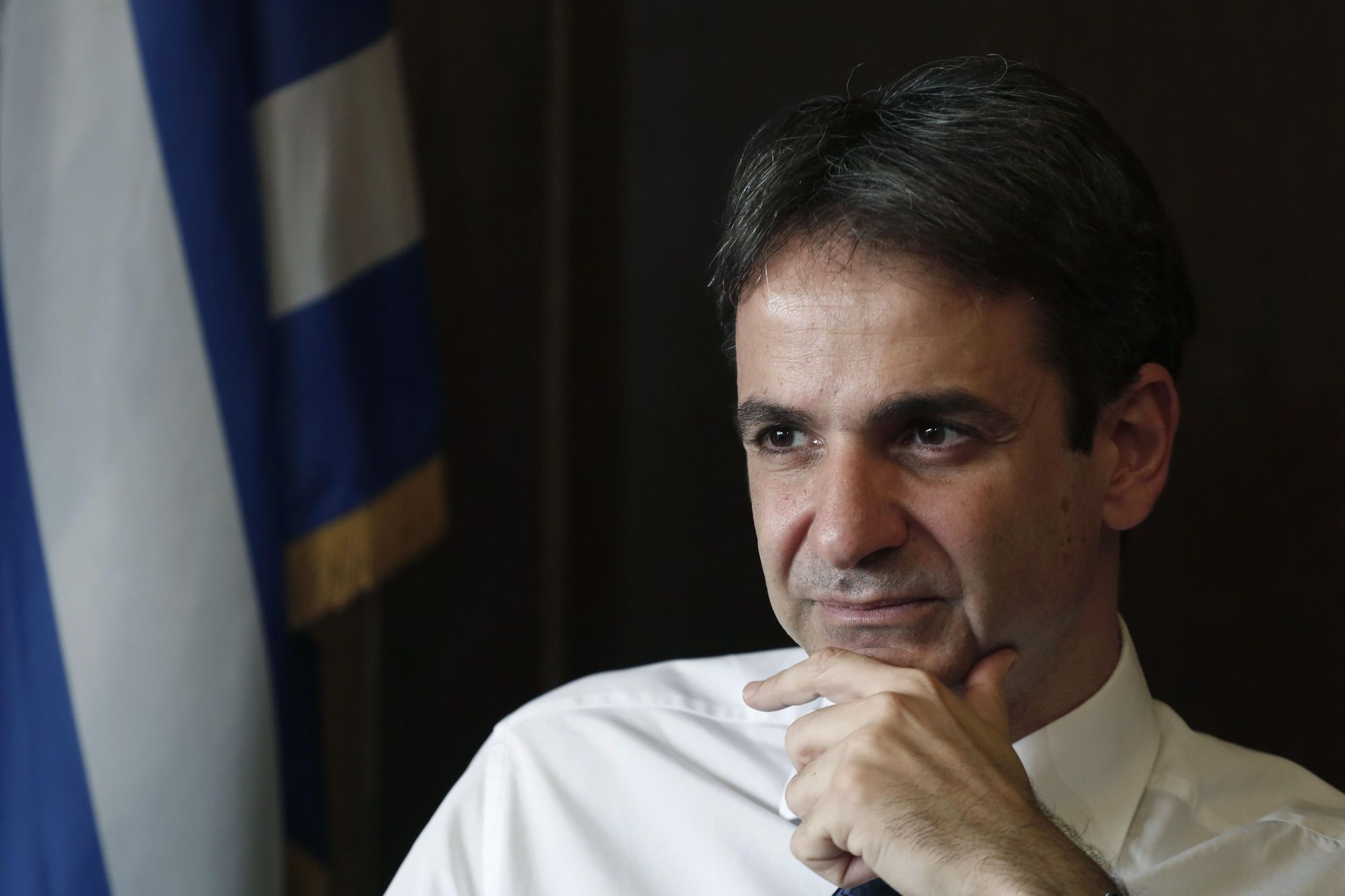 Κ. Μητσοτάκης, Δ. Παπαλεξόπουλος και Γ. Λογοθέτης στη συνάντηση της Λέσχης Bildeberg