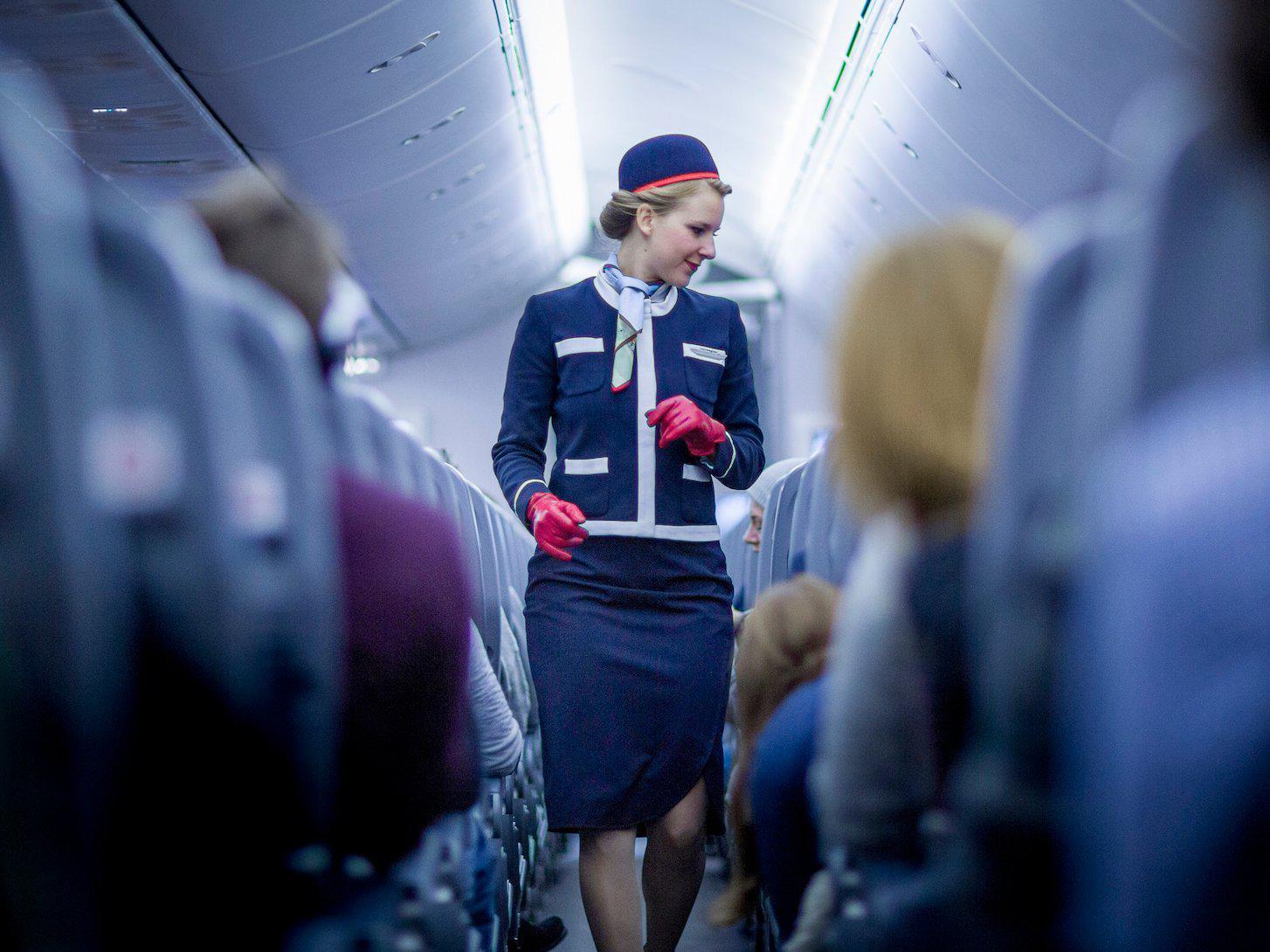Μια αεροσυνοδός της Norwegian Air International