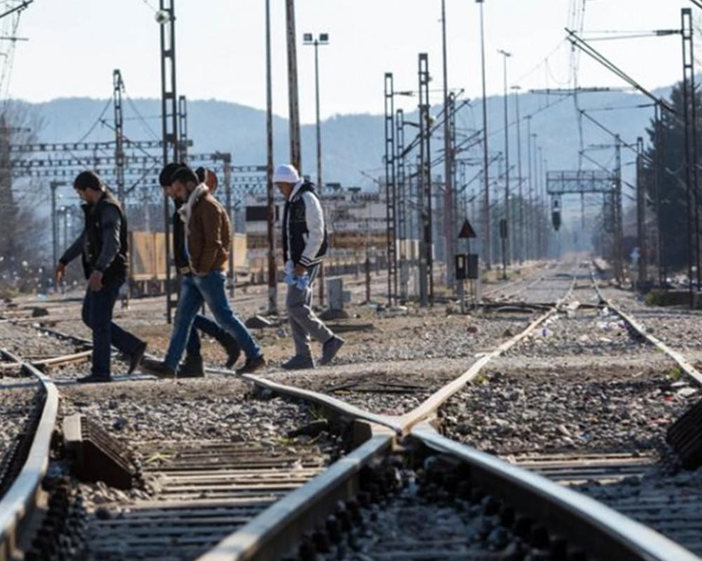 Σιδηροδρομικές γραμμές στην Ειδομένη