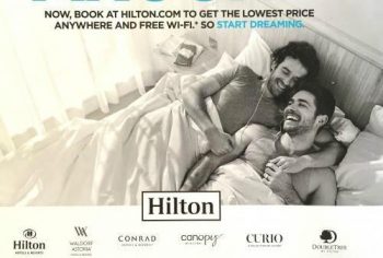 Tης τρελής με το gay ζευγάρι στο κρεβάτι του Hilton!