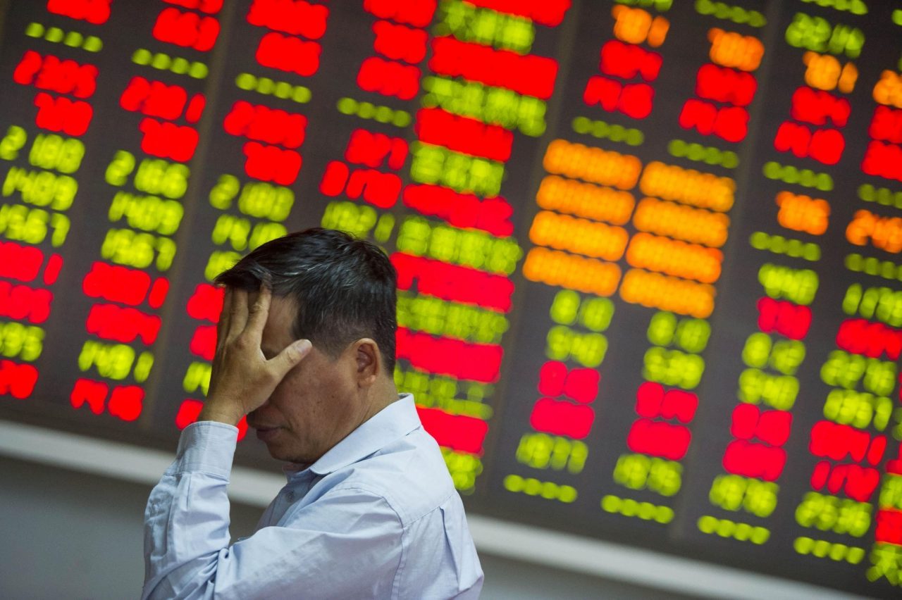 απογοητευμένος χρηματιστής στην Κίνα