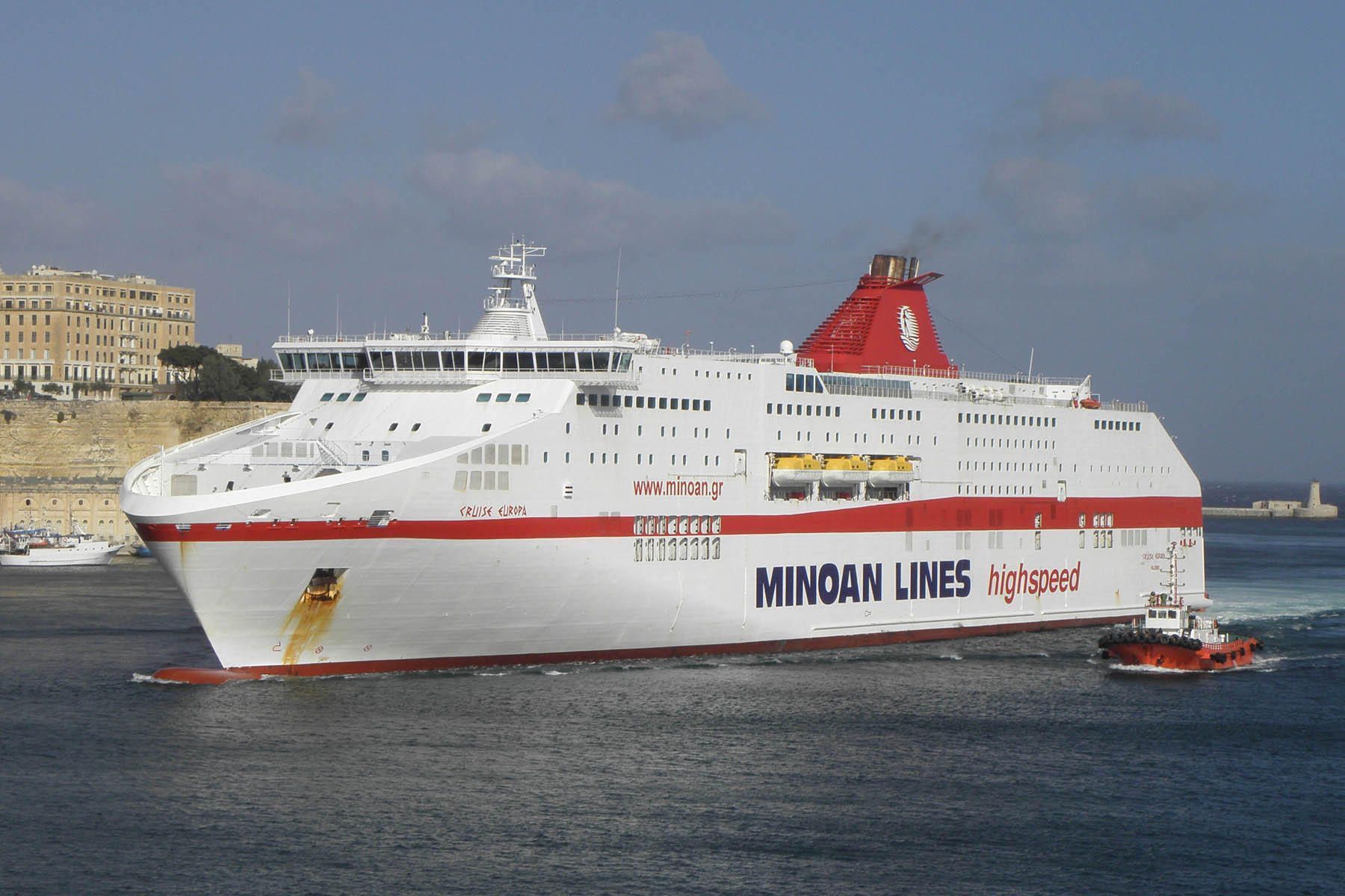 Το επιβατηγό-οχηματαγωγό πλοίο τύπου ro-pax "Cruise Europa" της Minoan Lines