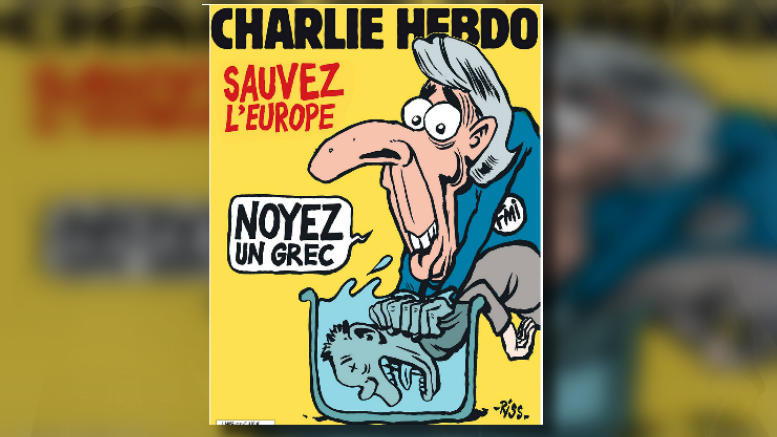 Charlie Hebdo: Σώστε την Ευρώπη! Πνίξτε έναν Έλληνα