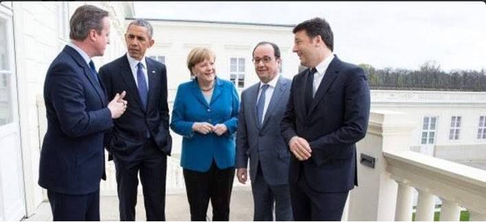 Cameron, Obama, Merkel, Hollande, Renzi