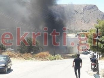 Πυρκαγιά ξέσπασε στο Ηράκλειο