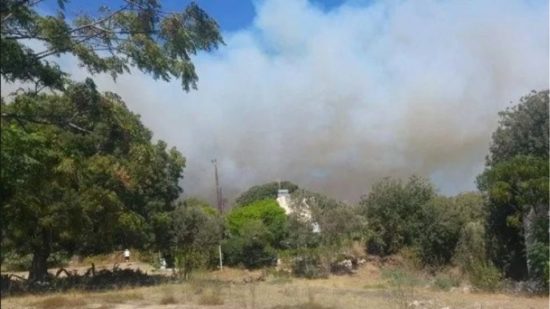 Μεγάλη φωτιά στη Ρόδο κοντά στο Αρχαίο Στάδιο