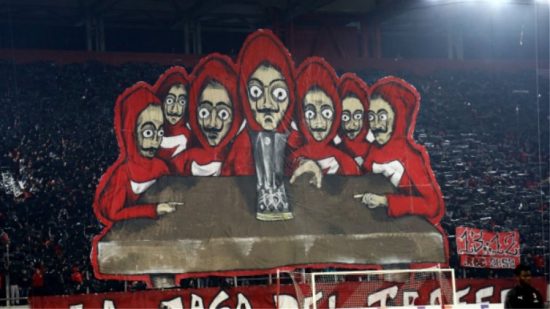Το La Casa de Papel σχολίασε το κορεό των φιλάθλων του Ολυμπιακού