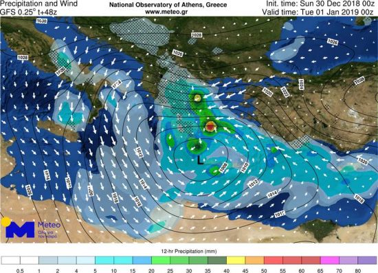 «Ραφαήλ» και «Σοφία»: Με δύο νέα διαδοχικά κύματα κακοκαιρίας κάνει «ποδαρικό» το 2019