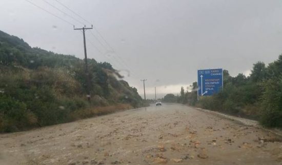 Η κακοκαιρία πλήττει και την Κρήτη – Κατολοσθίσεις προκάλεσαν οι ισχυρές καταιγίδες