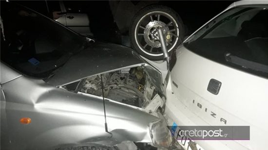 Σοκαριστικό τροχαίο στα Χανιά με μοτοσικλετιστή (pics)