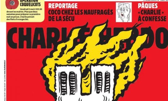 Γαλλία: Αντιδράσεις για το πρωτοσέλιδο του Charlie Hebdo για την πυρκαγιά στην Παναγία των Παρισίων