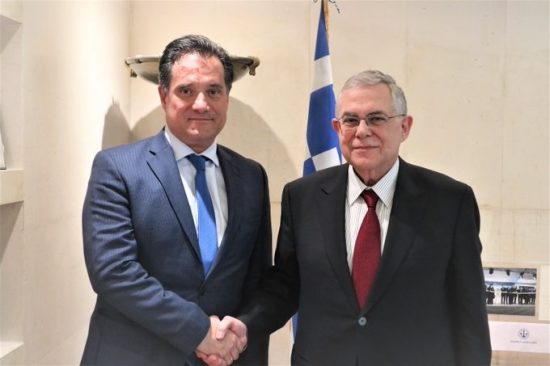 Συνάντηση Γεωργιάδη-Παπαδήμου για το νέο κτήριο του Ιδρύματος Ιατροβιολογικών Ερευνών της Ακαδημίας Αθηνών