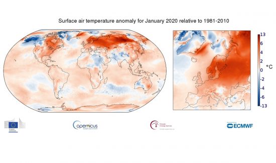Copernicus: Ο Ιανουάριος του 2020 ο θερμότερος Ιανουάριος που έχει καταγραφεί στον πλανήτη