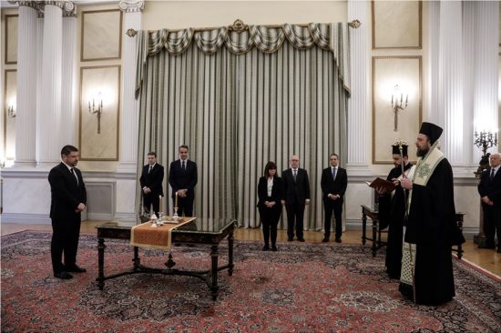 Χαρδαλιάς: Ορκίστηκε υφυπουργός Πολιτικής Προστασίας