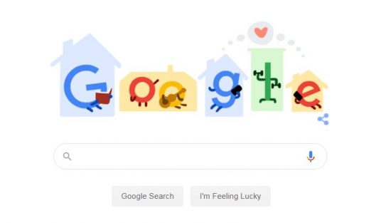 Google doodle: Μένουμε σπίτι, σώζουμε ζωές