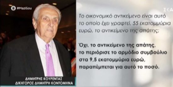 Δικηγόρος Κοντομηνά: «Ναι, εξαπατήθηκε από τον ψευτογιατρό» – Πόσο είναι το ποσό της απάτης