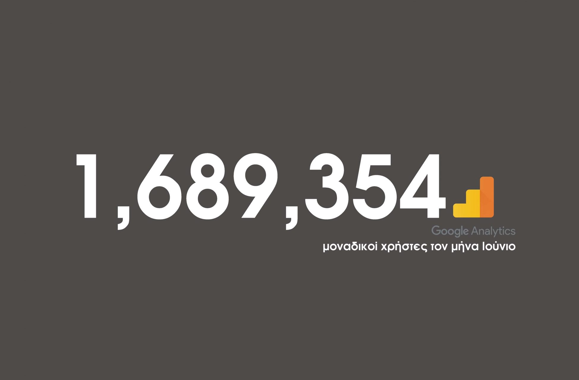 1.689.354 μοναδικοί χρήστες επέλεξαν το mononews.gr για την ενημέρωσή τους τον μήνα Ιούνιο