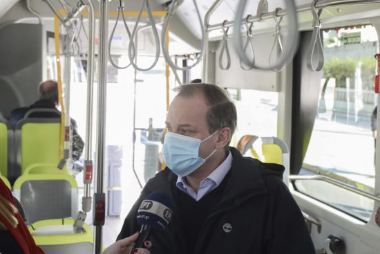 Ηλεκτρικό λεωφορείο στη γραμμή 2 Παγκράτι-Κυψέλη – Δοκιμαστική διαδρομή παρουσία του Κώστα Καραμανλή