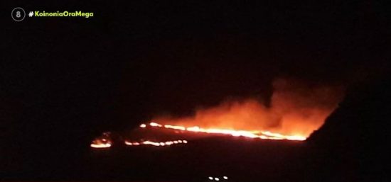 Κεραυνός προκάλεσε φωτιά στην Ύδρα