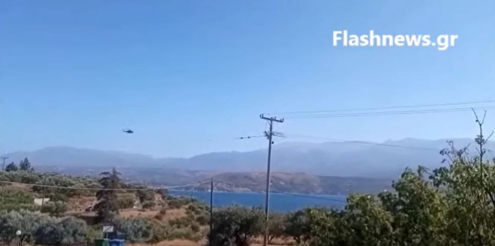 Φωτιά στα Χανιά - Σηκώθηκε πυροσβεστικό ελικόπτερο (video)