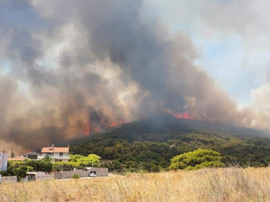 Ανεξέλεγκτη η φωτιά στην Κερατέα: Κάηκαν σπίτια, εκκένωση σε 4 οικισμούς από το 112 (upd)