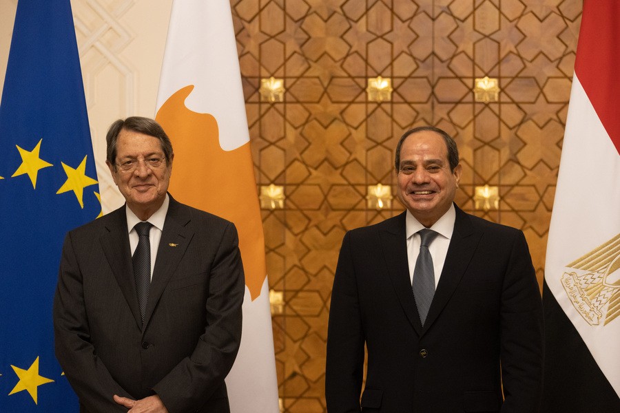Ιστορική Διακυβερνητική Συνάντηση Κύπρου-Αιγύπτου, παρουσία Αναστασιάδη και Αλ Σίσι
