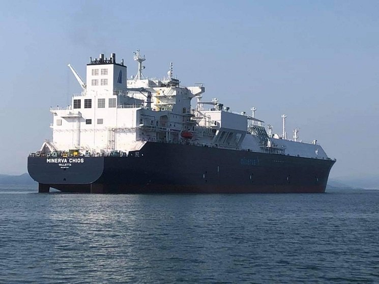 Το πλοίο Minerva Chios φαίνεται να είναι ένα από τα τάνκερ μεταφοράς LNG που άλλαξαν πορεία προκειμένου να εκφορτώσουν στην Ευρώπη