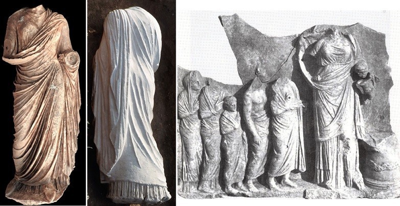 Μαρμάρινο άγαλμα γυναίκας έφερε στο φως η βροχόπτωση την αρχαία Επίδαυρο