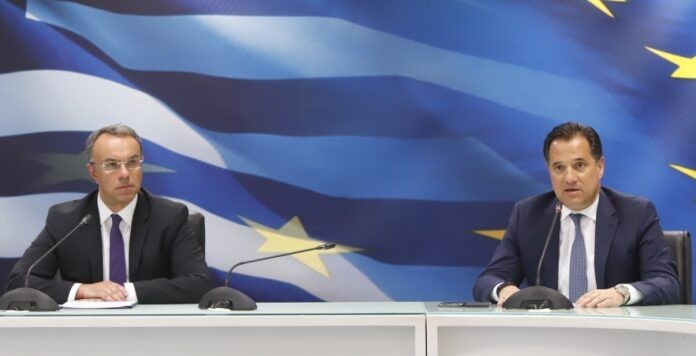 Ο Υπουργός Οικονομικών, Χρήστος Σταϊκούρας και ο Υπουργός Ανάπτυξης και Επενδύσεων, Άδωνις Γεωργιάδης