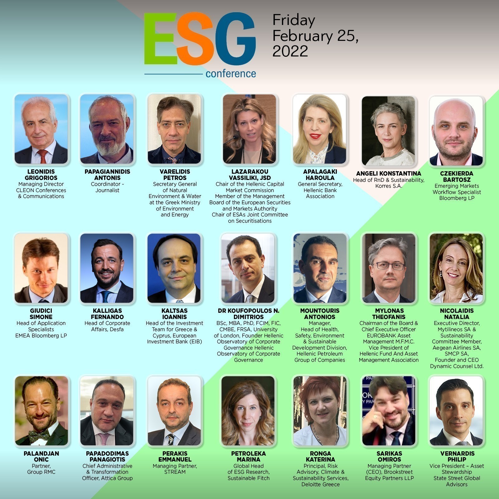 Στις 25 Φεβρουαρίου το ESG CONFERENCE που διοργανώνει η CLEON Conferences & Communications