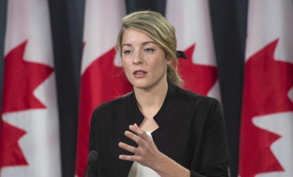 Η υπουργός Εξωτερικών του Καναδά, Μέλανι Τζολί