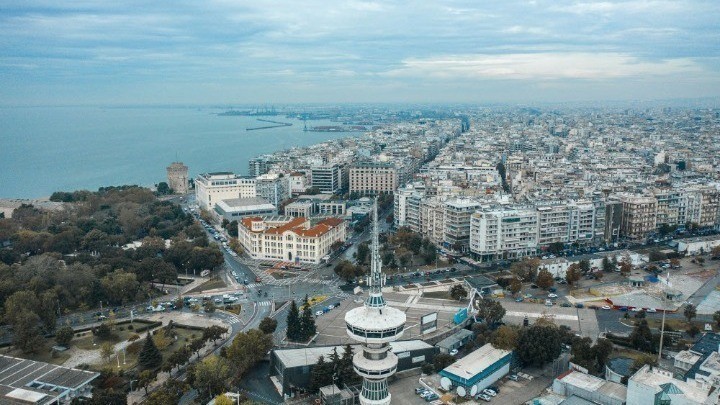 Πανοραμική εικόνα μέρους της Θεσσαλονίκης