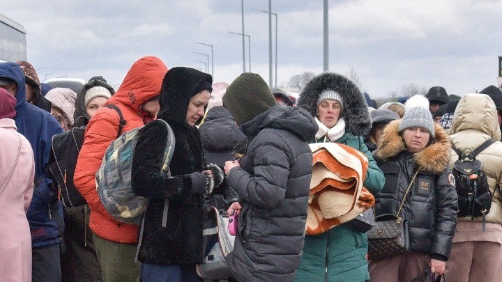 Ουκρανοί άμαχοι πρόσφυγες στο έδαφος της Πολωνίας