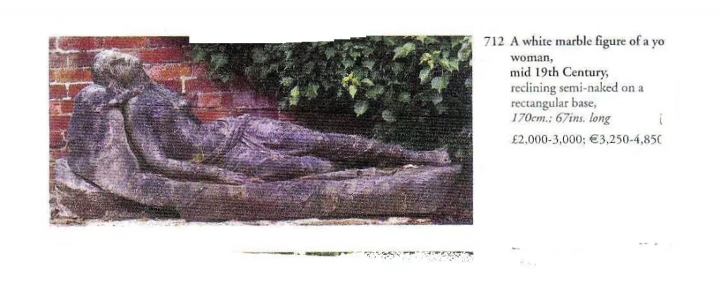 Το έργο του Κανόβα όπως φαινόταν στον κατάλογο των Sotheby's το 2002