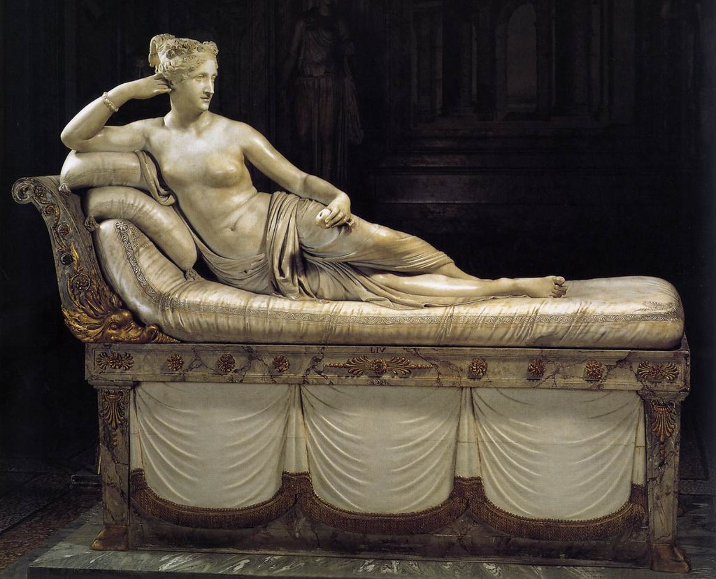 Η Παυλίνα Μποργκέζε Βοναπάρτη ως Αφροδίτη (1805-1808) του Αντόνιο Κανόβα στην Γκαλερία Μποργκέζε στη Ρώμη