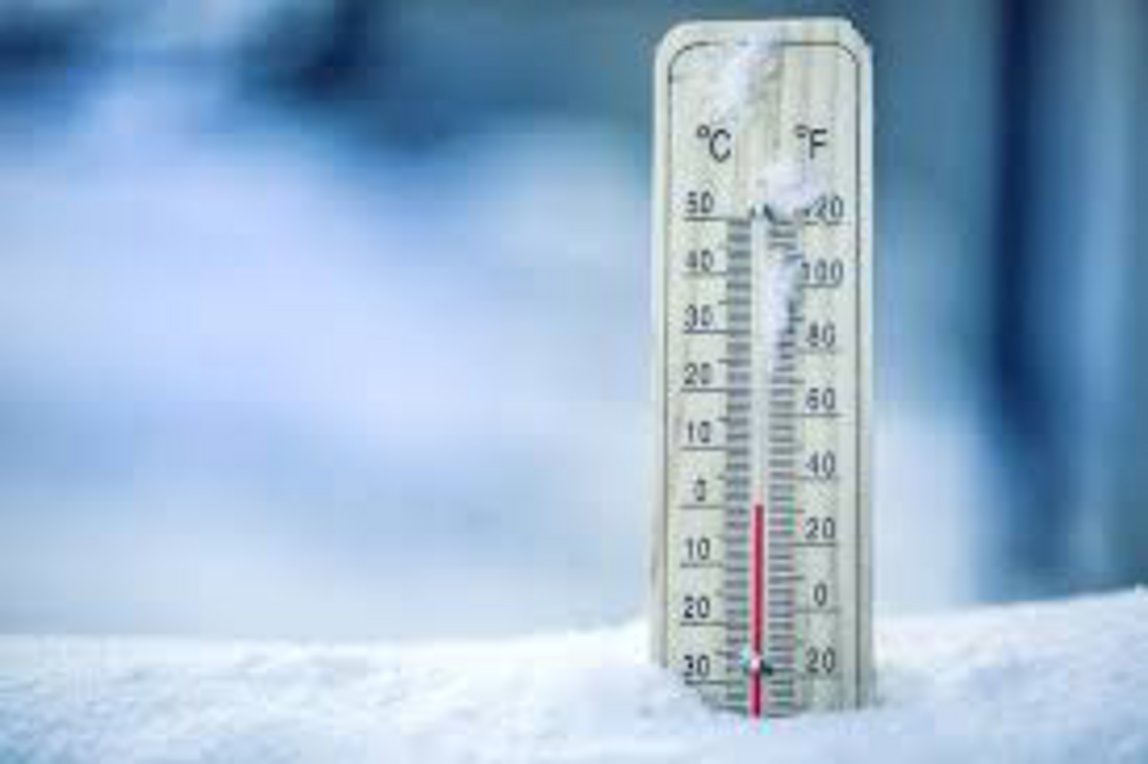 θερμόμετρο μέσα σε χιόνι