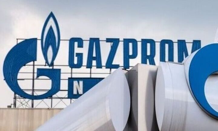 Σήμα της Gazprom στις εγκαταστάσεις της