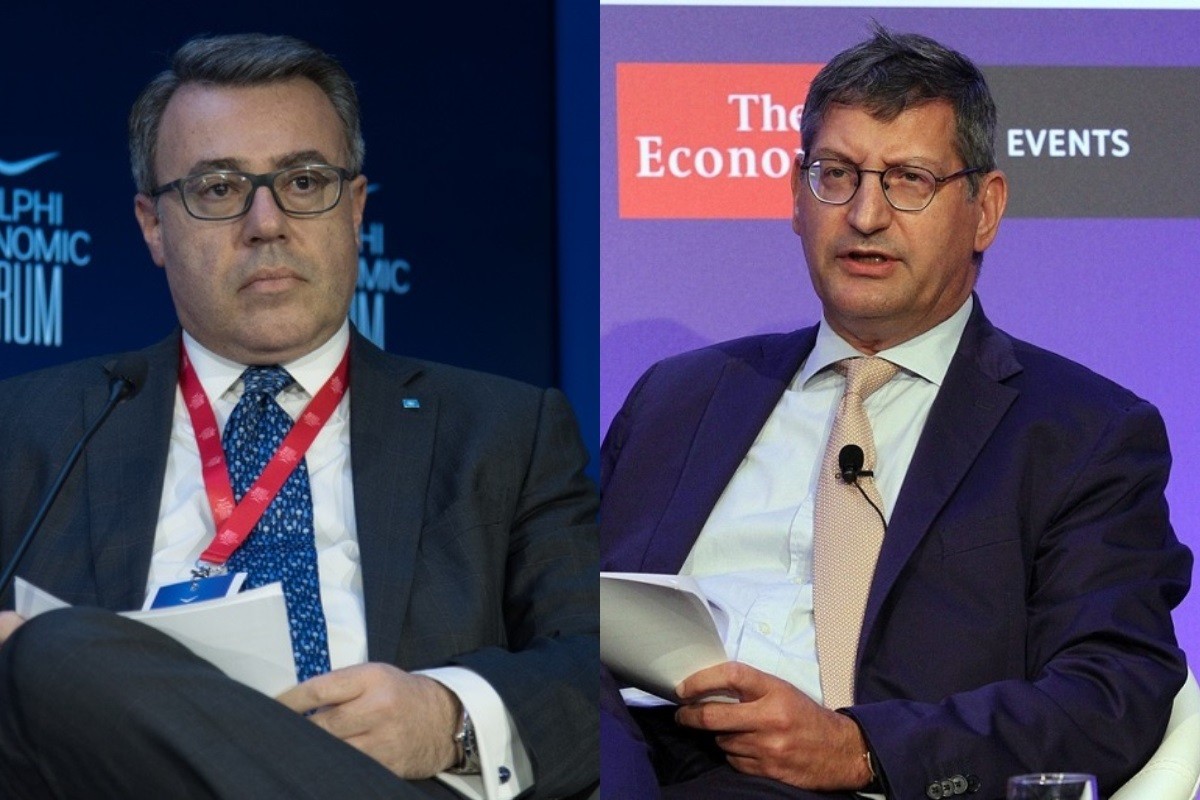 Ο CEO της Alpha Bank, Βασίλης Ψάλτης και ο CEO της Εθνικής Τράπεζας, Παύλος Μυλωνάς