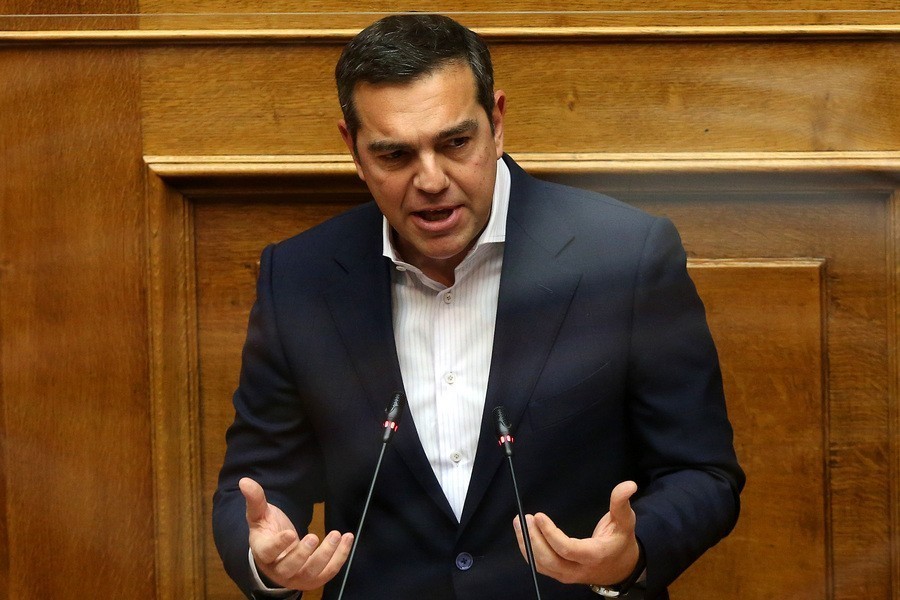 Ο πρόεδρος του ΣΥΡΙΖΑ- ΠΣ Αλέξης Τσίπρας μιλά στην Ολομέλεια της Βουλής