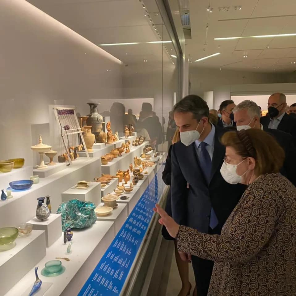 Από την επίσκεψη του Πρωθυπουργού Κυριάκου Μητσοτάκη στο νέο Αρχαιολογικό Μουσείο Χανίων