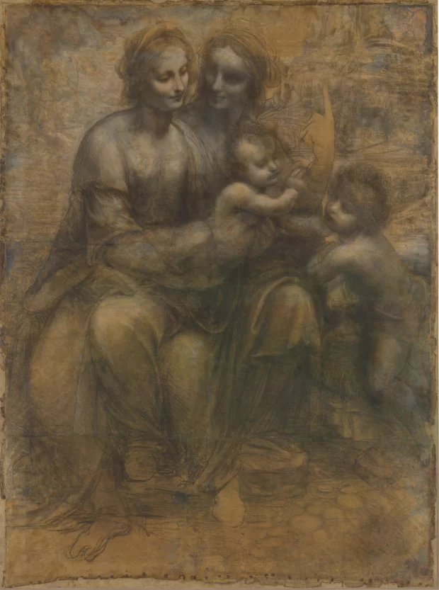 Λεονάρντο ντα Βίντσι «Η Παναγία και το Βρέφος με την Αγία Άννα και τον Άγιο Ιωάννη τον Βαπτιστή» (1499–1500)