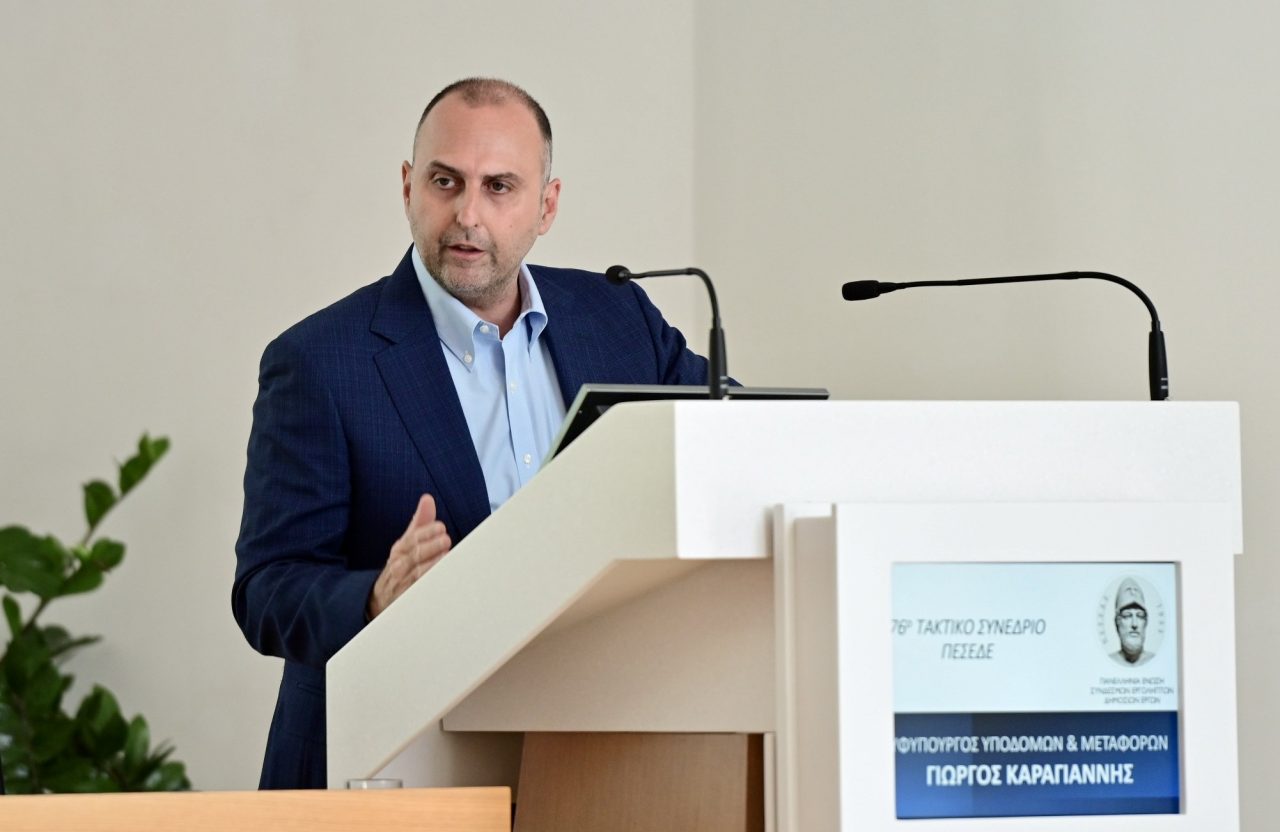 Ο Υφυπουργός Υποδομών και Μεταφορών, αρμόδιος για τις Υποδομές, κ. Γιώργος Καραγιάννης