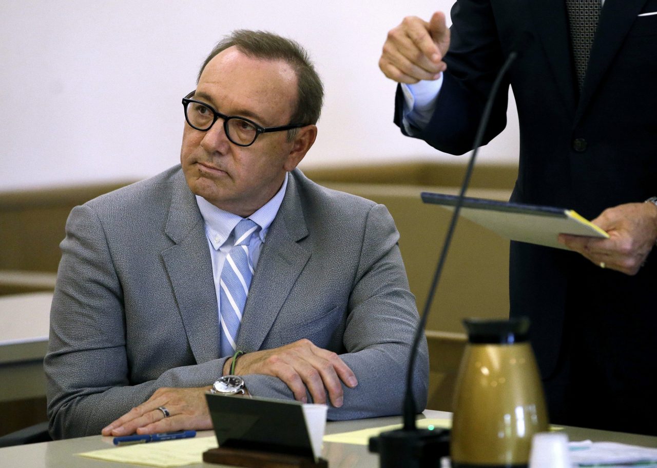 Kevin Spacey attends a pretrial hearing at district court in Nantucket, Mass